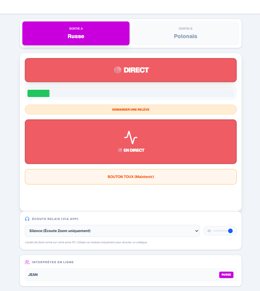 cabine virtuelle interprètes, traduction simultanée événement